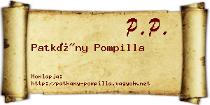 Patkány Pompilla névjegykártya